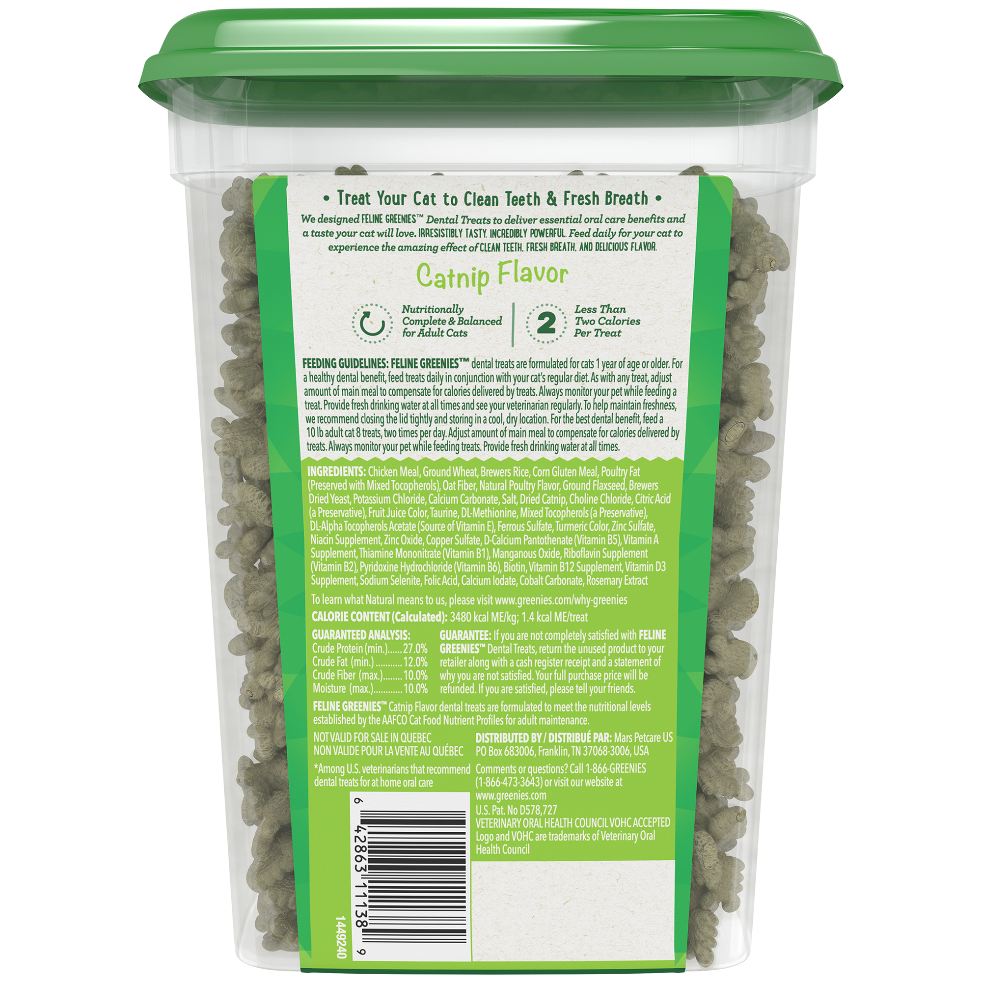 Greenies Feline Dental Cat Treats, Catnip Flavor, 9.75 oz photo 2