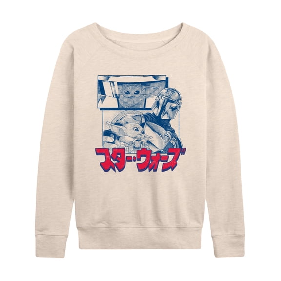 Star Wars - The Mandalorian Mando Manga Panel - Wo Men's French Terry Long Sleeve Pullover