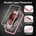 thumbnail image 3 of for iPhone 13 /iPhone 14 Case, Compatible with MagSafe, Heavy Duty Shockproof Protection Phone Cases,Double Layer Transparent Magnetic Protective Cover for iPhone 13/iPhone 14, 6.1 inch, Pink, 3 of 6