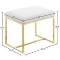 thumbnail image 3 of Meridian Furniture Monroe Gold Ottoman / Stool, 3 of 3