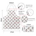 thumbnail image 7 of White Cow Happy Pattern Apron-Garden Aprons for Women with Pockets-Cotton Linen Waterproof Kitchen Cooking Gardening Aprons Adjustable for Kitchen,Cooking,BBQ and Salon 33x27 Inch, 7 of 7