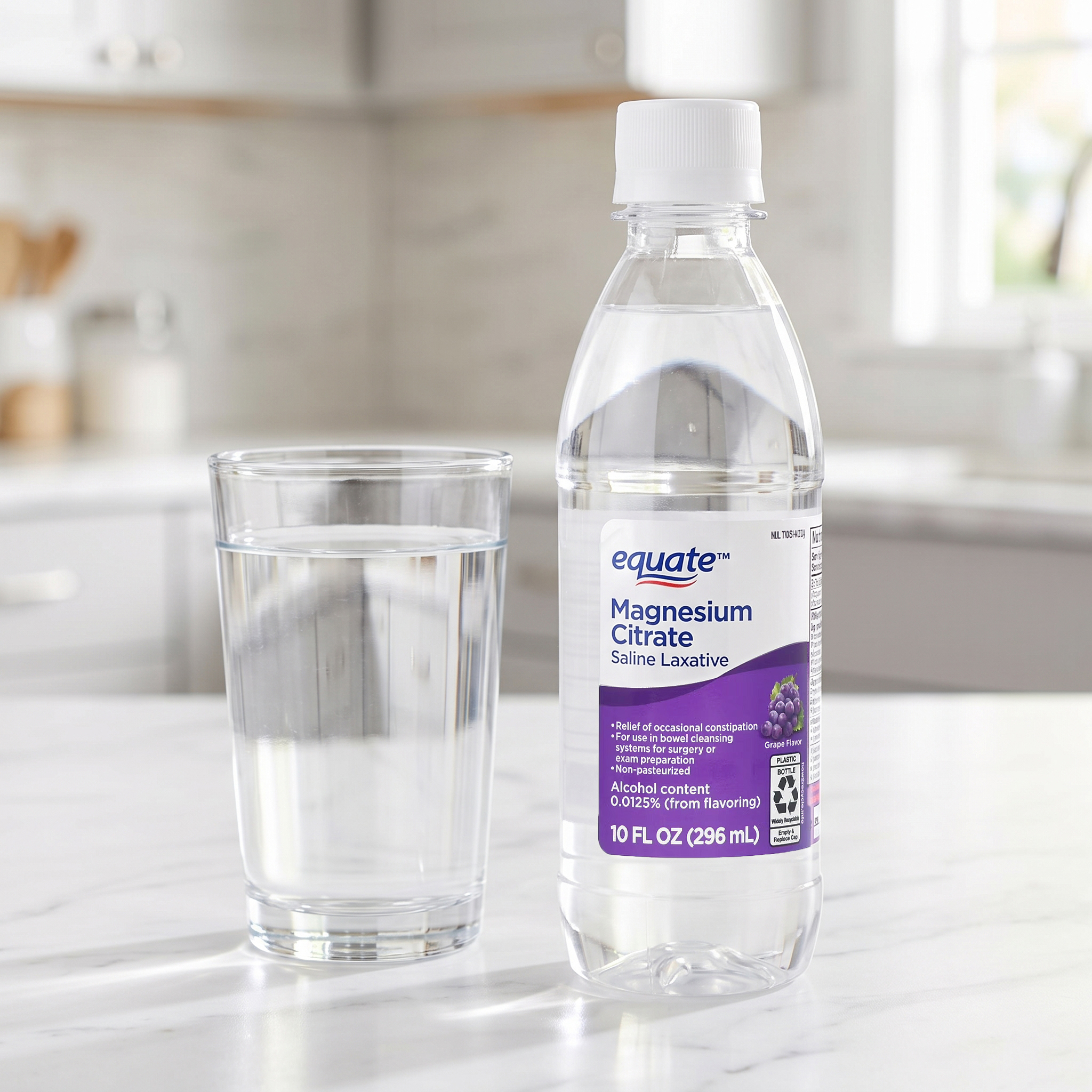 Equate Laxante Salino de Citrato de Magnesio, Sabor Uva, 10 oz 2