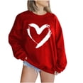 thumbnail image 2 of Ymikoes Chandail pour Femmes Automne, Mode pour Femmes Manches Longues Col Rond Imprimé de Noël Hauts Amples, Blouse Chandails, 2 of 5