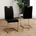 thumbnail image 2 of 6Pcs 4Pcs 2Pcs/Set Modern Dining Chairs with Faux Leather Padded Seat Dining Living Room Chairs Upholstered Chair with gold Metal Legs Design for Kitchen, Living, Bedroom, Dining Room Side Chairs, 2 of 18