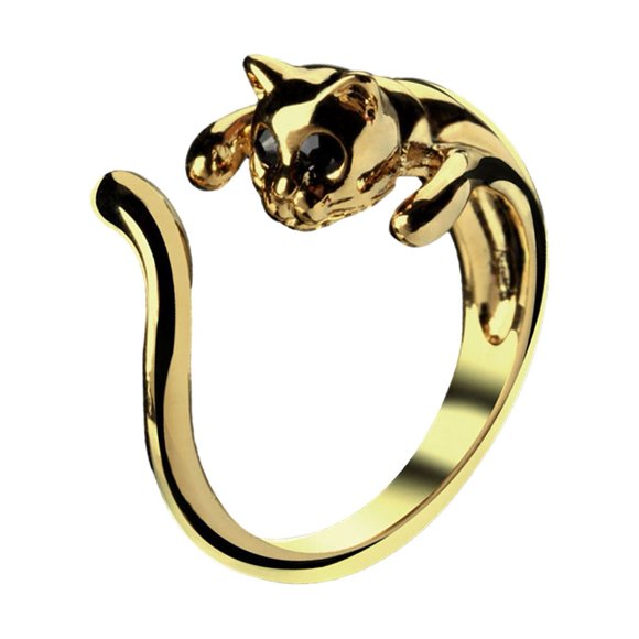 Bague Déguisement Femme Ajustable Bague Animal Dessin Animé Bague Ouverte Mignonne Décoration Chat Rabbit Bague Couple Doux Déguisement Soirée Rendez-Vous Soirée Bague Femme