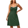thumbnail image 3 of WAGUTH Womens Oversized Nightgown Lace Trim Ruched Cami Dress Soft Casual Sleeveless Sleepwear for Home Wear, 3 of 8