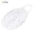 thumbnail image 3 of Uxcell Cotton Mesh Bag, 15x13.8" Reusable Mesh Net String Grocery Bags Organizer White 2Pcs, 3 of 6