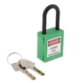 thumbnail image 2 of Candado de bloqueo de seguridad shamjiam 1 Pieza con llave de Plástico Verde, 2 of 7