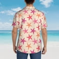 thumbnail image 4 of Balery Starfish Camisas hawaianas de manga corta para hombre, camisas playeras de corte holgado, camisas de vacaciones con botones,XX-Large, 4 of 7