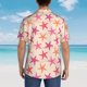 thumbnail image 4 of Balery Starfish Camisas hawaianas de manga corta para hombre, camisas playeras de corte holgado, camisas de vacaciones con botones,XX-Large, 4 of 7