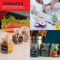 thumbnail image 7 of (3 oz) Small Square Glass Jars with Airtight Round Lids, Empty Spice Containers with Labels, Leak Proof Rubber Gasket and Hinged Lid, Chalkboard Label & Marker Included, For Home or Kitchen (12 Pack), 7 of 7