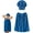 Blue, variant on Plus Size Towel Wrap with Hair Towel for Women(63*31.5 inches-82.7*31.5 inches), Adjustable Women Shower Wrap Body Wrap Bath Towels, Comfortable Spa Bathrobe + Hair Drying Towel, Dark Blue