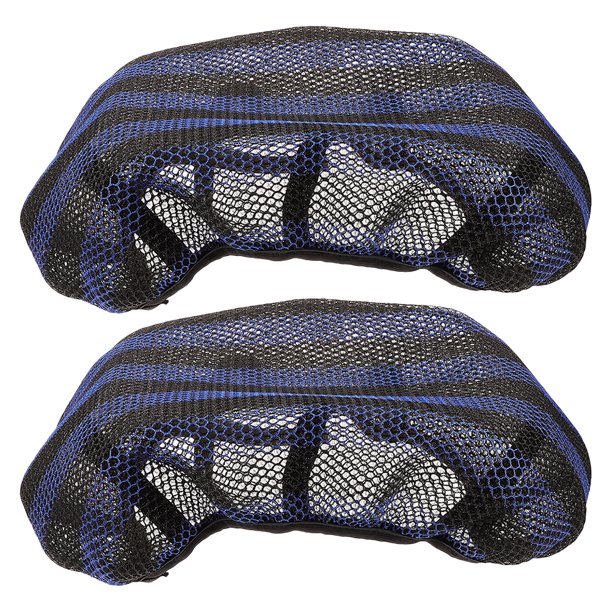 2 fundas de cojín para asiento de motocicleta, de malla 3D, transpirables, con diseño de panal, impermeables y antideslizantes, para motos de cross y scooters, color negro