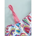 thumbnail image 4 of Kids Girls Swimsuits Rainbow Pineapple Strawberry Ruffle Tank Tops Bikini Sets Infant Beach Swimming Suits, 4 of 8