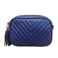 thumbnail image 1 of Bolso bandolera simple con correa de cadena de metal y cremallera superior con borlas, 1 of 5