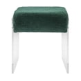 thumbnail image 6 of Makeup Stool Chair Hold up 440lbs, Acrylic Stool with Fleece Cushion for Room, Living Room, Bedroom 42*29*45cm(Green), 6 of 22