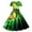 Army Green, variant on Women St Pa Day Print Short Sleeve 1950s Housewife Evening Party Prom Dress Fashion Women Elegant Party Dress Sexy Easter Easter St. Patrick's Day Ladies Dress Black M