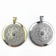 thumbnail image 2 of Collar de salud con energía escalar de ciencia cuántica, colgante redondo de acero inoxidable con piedra de germanio para hombres, mujeres, padres y madres, plata, código de modelo 30420 Plata, 2 of 4