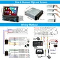 thumbnail image 2 of Naifay Single Din Car Stereo Compatible with Apple Carplay & Android Auto, 7inch Flip Out Touchscreen Car Radio with Bluetooth Foldable Car Audio Receivers, Mirror Link/, 2 of 6