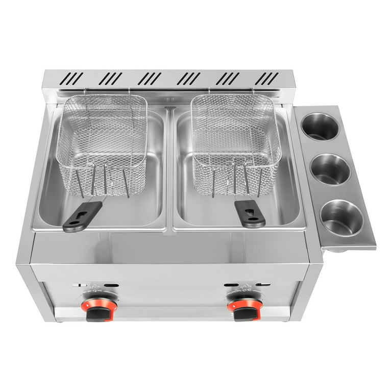 Deep Fryer Propane Gas Countertop Outdoor Use Round Infrared Gas Fryer 2 Burner