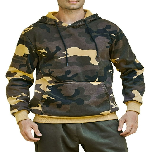 Sweat à Capuche à Manches Longues pour Hommes avec Poche