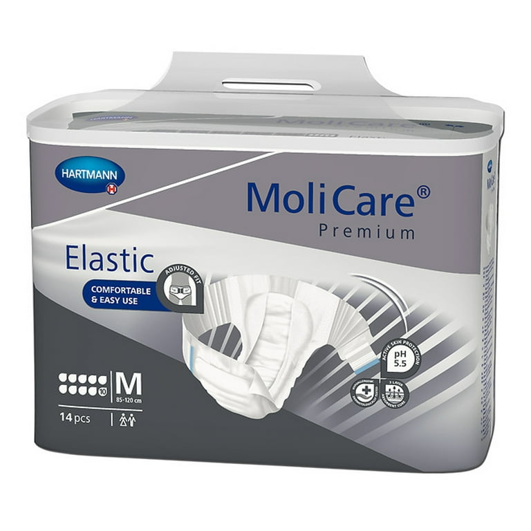 MoliCare Mobile: Pañales para Adultos con Incontinencia Severa, Ropa  Interior Absorbente para Hombres y Mujeres, 10 Gotas, talla M, 14 unidades