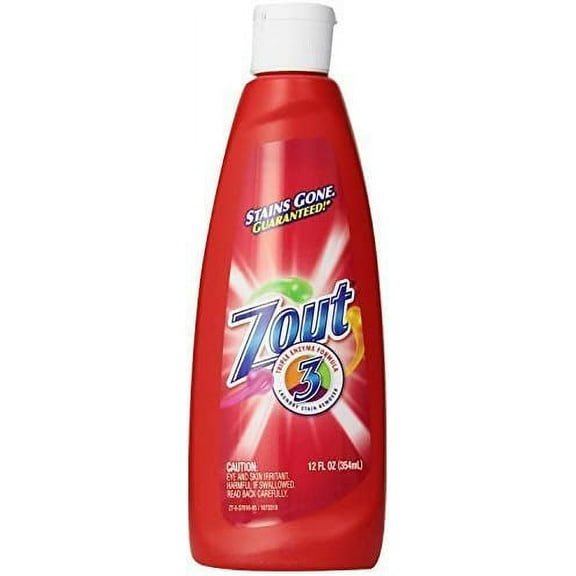 Zout Triple Enzyme Formula Laundry Stain Remover, 12 Oz Pack of 3