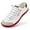 White/Red, variant on HOBIBEAR Barefoot Minimalist Shoes Womens Mens | Zero Drop | Wide Width Canvas Slip-on Shoes