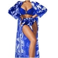thumbnail image 4 of Warop Women's 3-Piece Bikini Set, Separates with High-Waist Bottoms and Triangle Top, Swimsuit for Beach, Pool Party and Summer Vacation, 4 of 4