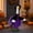 Purple and black, variant on Porch Goose Halloween Outfit for 19-23 Inch Statue Orange Velvet Witch Dress with Black Cape and Polka Dot Hat for Outdoor Front Porch Garden Seasonal Decor