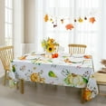 thumbnail image 2 of Autumn Pumpkins Tablecloth Fall Maple Leaves Tablecloth Thanksgiving Harvest Tablecloth Waterproof Rectangle Table Cover Decorative Seasonal Spill-Proof Tablecloth for Party Picnic 52"x70", 2 of 6