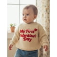 thumbnail image 3 of Rdhnmea My First Valentines Day Baby Boy Girl Outfit Knit Sweater Letters Heart Embroidery Newborn Toddler Infant Sweaters Fall Spring Clothes, 3 of 9
