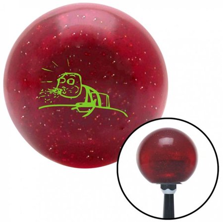 American Shifter 53295 Green Guy Cereal Spitting Red Metal Flake Shift Knob with M16 x 1.5 Insert Shifter