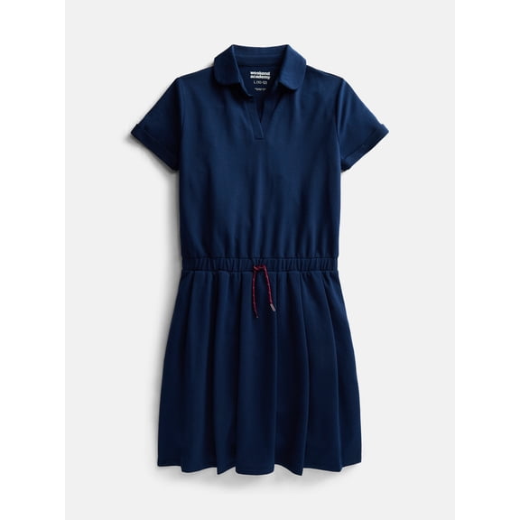 Weekend Academy Girls French Terry Pleated Polo Dress, Sizes 4-18