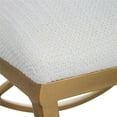 thumbnail image 5 of Uttermost Coastal Metal Accent Stool with Cushion in Brass/Off White, 5 of 5