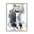 thumbnail image 3 of Stupell Industries Kurt Cobain Modern Abstract Pattern Portrait Black Yellow, 24 x 30, Design by Birch&Ink, 3 of 5