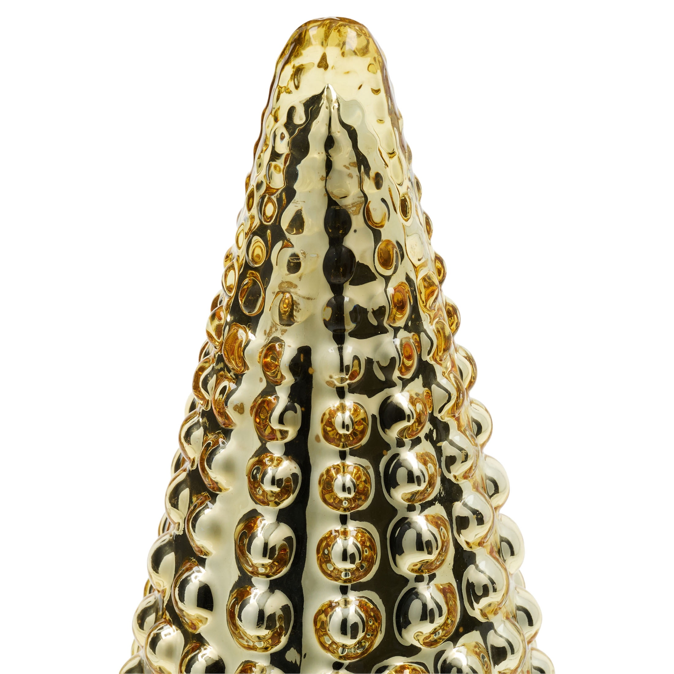 Glass Tree Christmas Decoration, Gold, 10", by Holiday Time