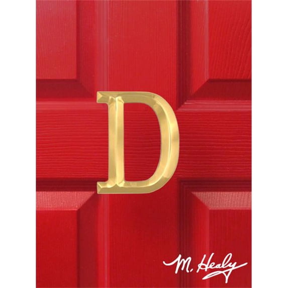 Michael Healy Designs MHMD1 Monogram Letter D Door Knocker, Brass