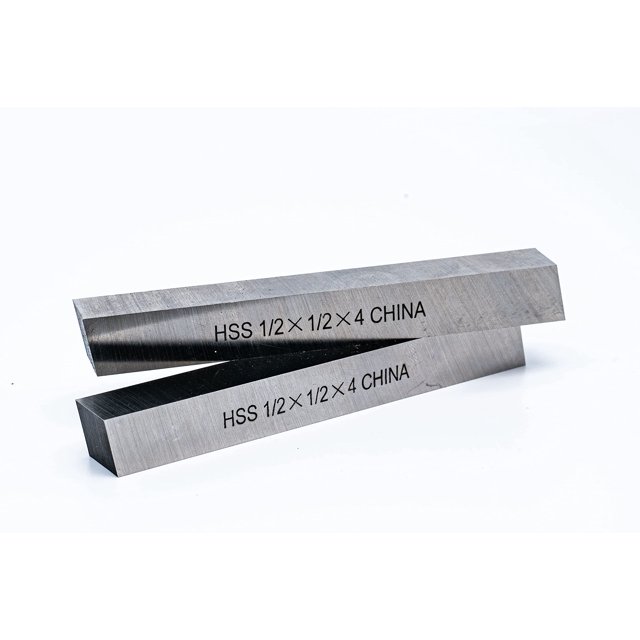 LLDSIMEX CNC Lathe HSS Square Cutting Tool Bits Bar 2 Piece Set, 1/2x1/2x4