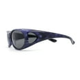 thumbnail image 3 of Womens Glare Blocking Polarized Lens 60mm Fit Over Oval Sunglasses Purple - Black, 3 of 4