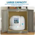 thumbnail image 6 of Uforic Wooden Hidden Litter Box Enclosure with 2 Shelves, Cat Cabinet for Indoor Use, Easy to Clean, Gray, 6 of 10