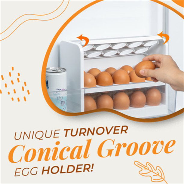 3-layer Egg Holder For Refrigerator, Egg Storage Box For Fridge, 3-layer  Flip Fridge Egg Tray Container, Kitchen Countertop Fresh Egg,reusable  Versatile Clear Egg Tray - Temu