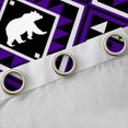 thumbnail image 4 of Erosebridal Teens Southwestern Style Aztec Bear Curtains Pack of 2 (42x84 Each),Boys Girls Bohemian Tribal Theme Curtains Blackout,Black Purple, 4 of 6