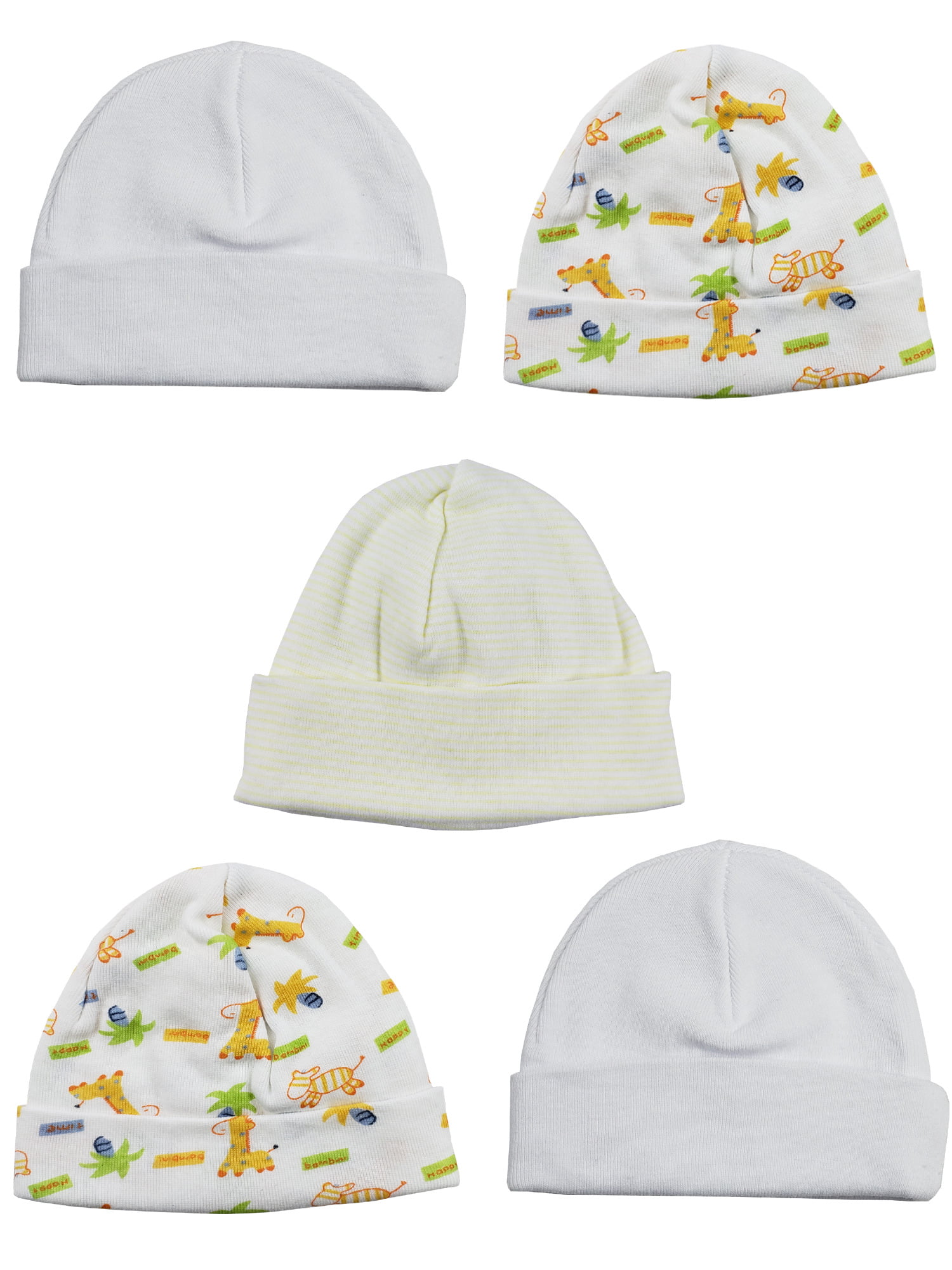 bambini Beanie Baby Caps Pack of 5