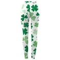 thumbnail image 4 of BOOMILK Leggings for Women St. Patrick's Day Shamrock Print Trendy High Waist Workout Leggings Slim Stretch Yoga Pants Green, 4 of 7