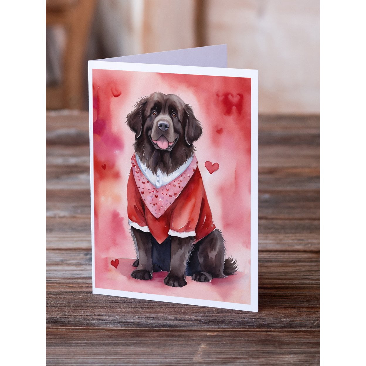 Newfoundland My Valentine Greeting Cards Pack of 8 7 in x 5 in
