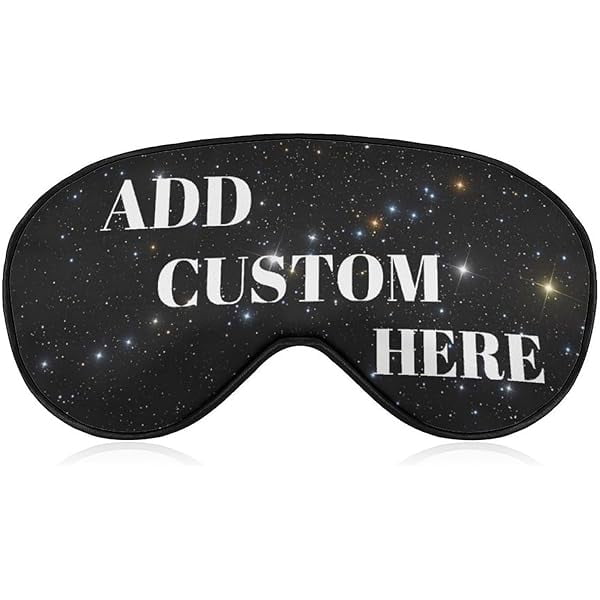wonima11 Custom Eye Mask, Personalized Design Soft Eyeshade Blindfold with Adjustable Strap Add Your Own Picture Text Blindfold for Sleeping Travel Work Naps Blocks Light