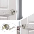 thumbnail image 3 of EcoNesxp Wave Style European Handle Door Lock Hallway and Wardrobe Handle Lock 1 Pack Nickel, 3 of 5