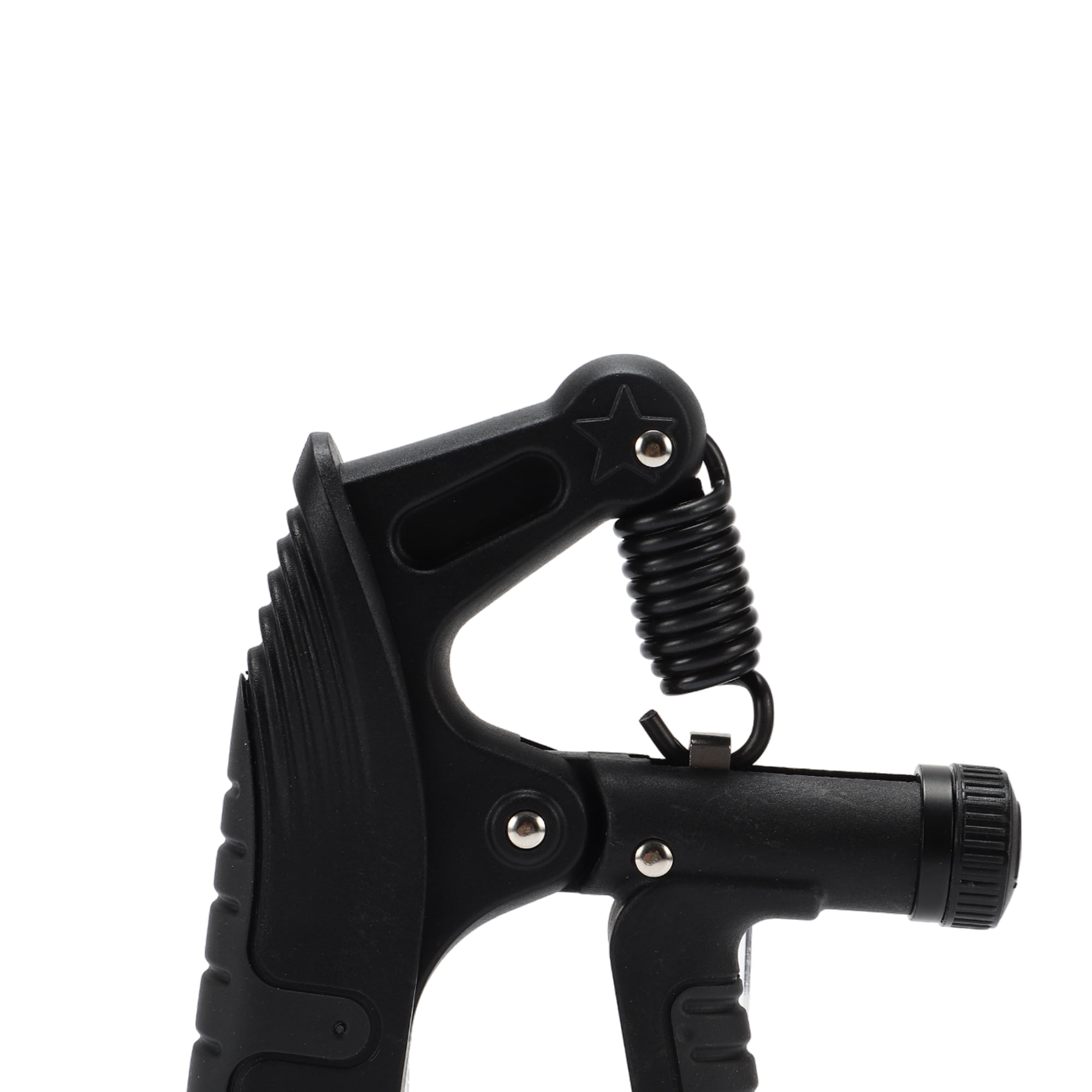 Unique Bargains R Shape Hand Grip Strengthener Adjustable Strength for Fitness  Black