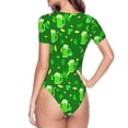 thumbnail image 4 of Naloa St Patrick's Day2 Women's Short-Sleeved Onesie, One-Piece Swimsuit for Parties, dates, clubs - XX-Large, 4 of 9